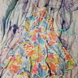 Tropical colorful sleeveless‎ dress The Children's Place size 10/12